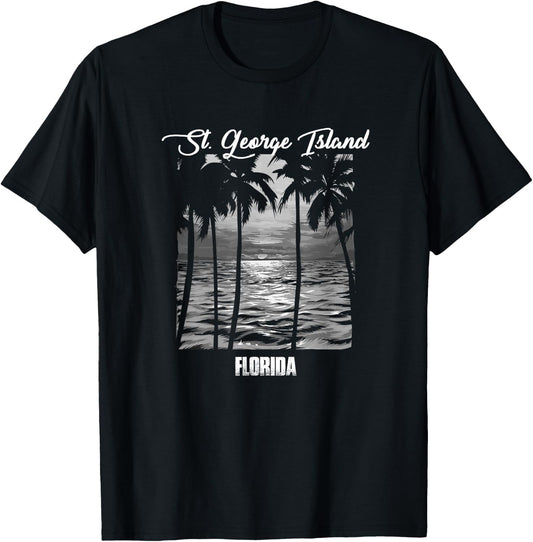 St. George Island Souvenir - Florida Reminder T-Shirt - T-Shirt | Black