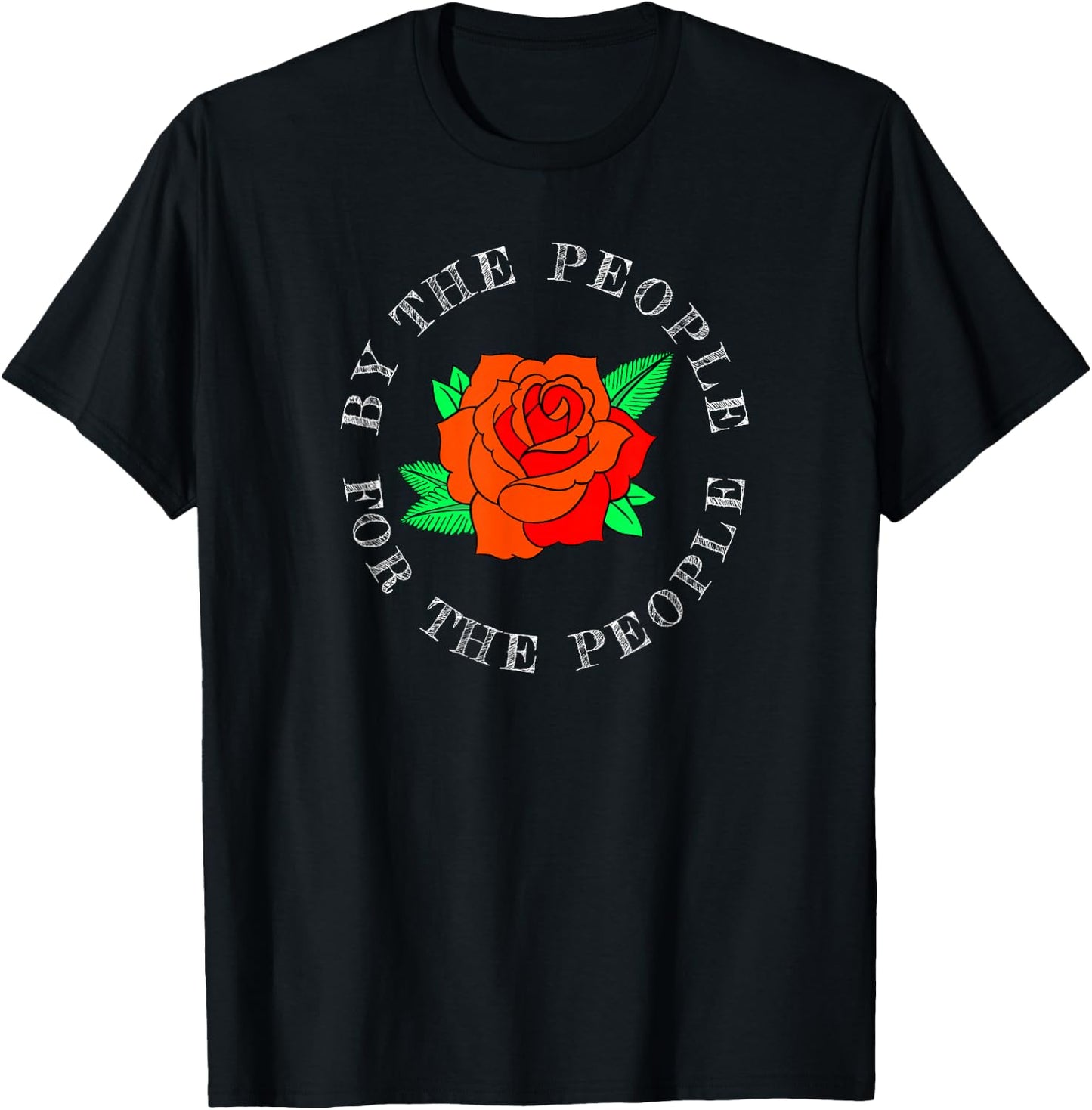 Leftist Union Socialist Rose Fist Democratic Socialism T-Shirt - T-Shirt | Black
