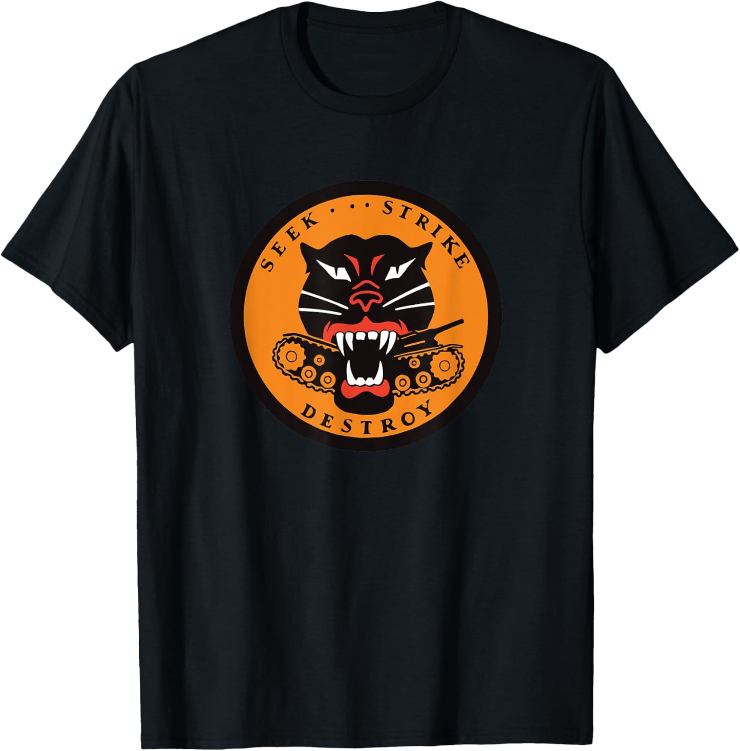 WWII Tank Destroyer Panther Seek Strike Destroy T-Shirt - T-Shirt | Black