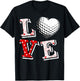 Valentine LOVE Golf Heart Valentine day Women Men gift T-Shirt - T-Shirt | Black