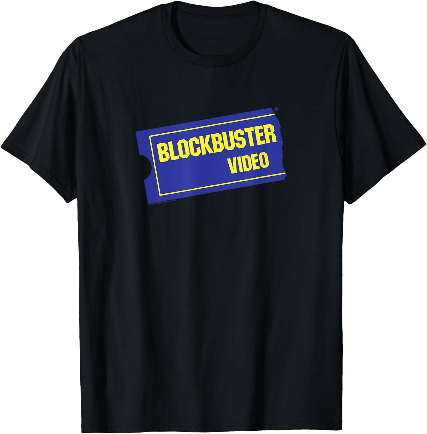 Blockbuster Vintage Ticket Logo Retro Video Rental Store T-Shirt - T-Shirt | Black