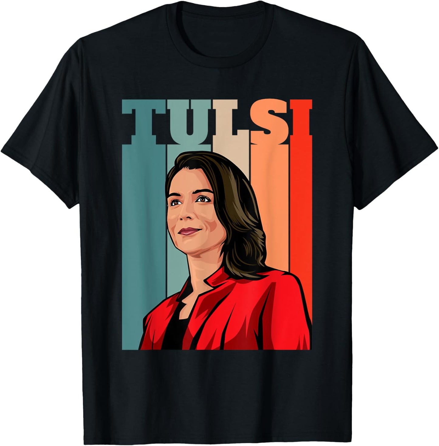 Tulsi Gabbard for First Female President 2028 America USA T-Shirt - T-Shirt | Black