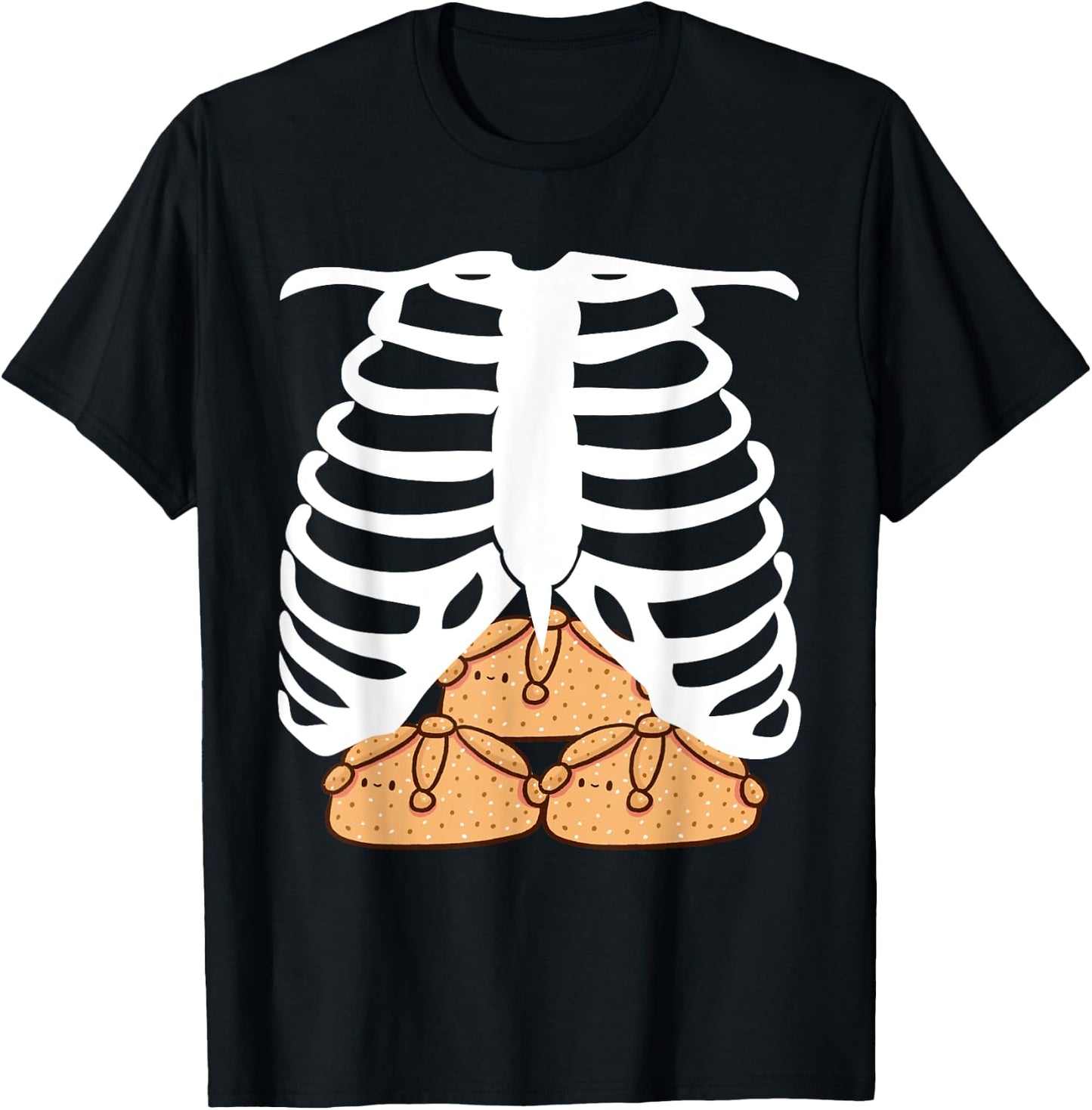Skeleton Rib cage with Mexican Pan de Muerto - Food Costume T-Shirt - T-Shirt | Black