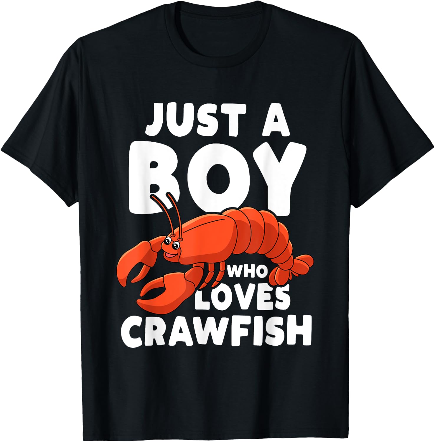 Just A Boy Who Loves Crawfish T-Shirt - T-Shirt | Black