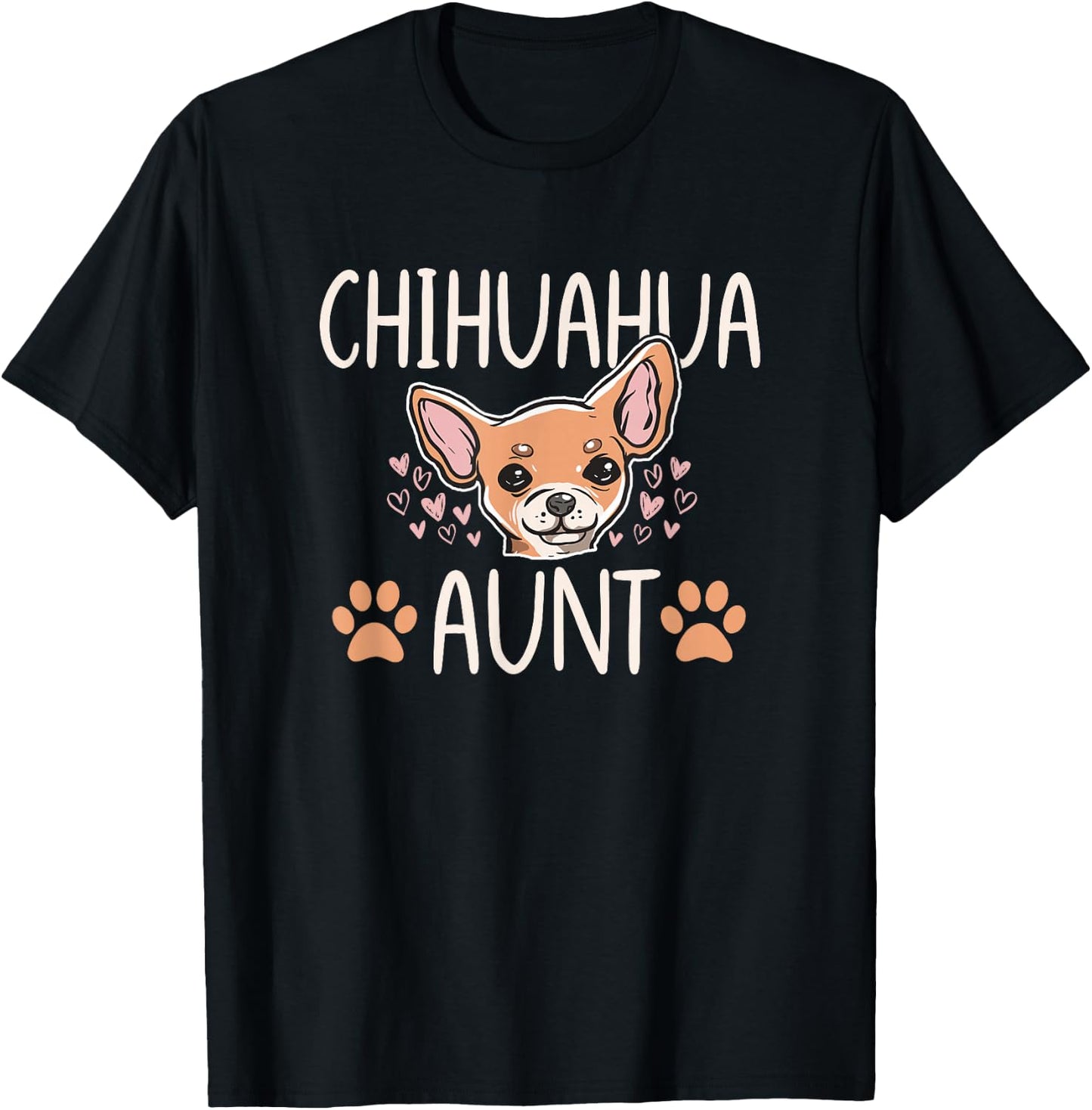 Chihuahua Mom Aunt Funny Dog Lover Puppy Owner Women T-Shirt - T-Shirt | Black
