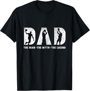 Basketball Dad The Man The Myth The Legend Father's Day T-Shirt - T-Shirt | Black