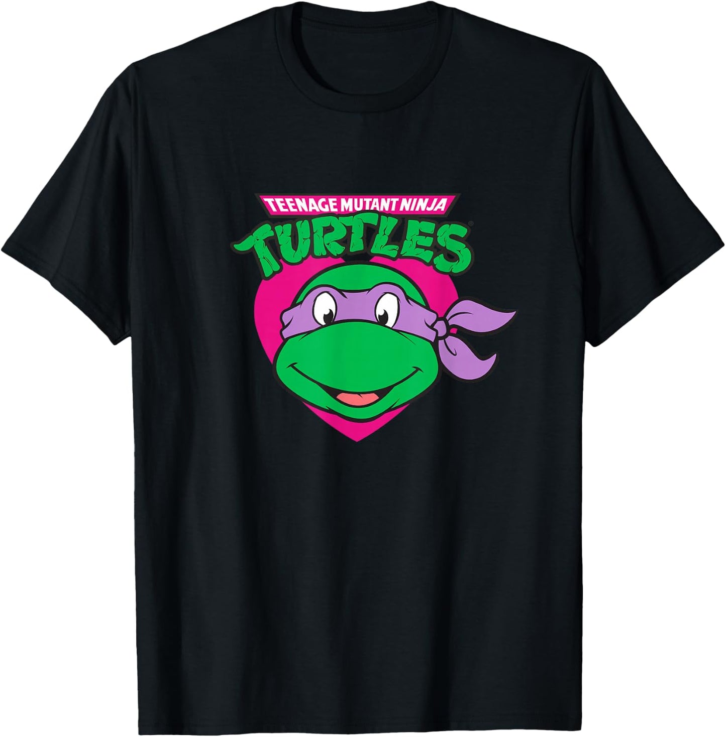 Teenage Mutant Ninja Turtles Valentine's Day Donatello Face T-Shirt - T-Shirt | Black