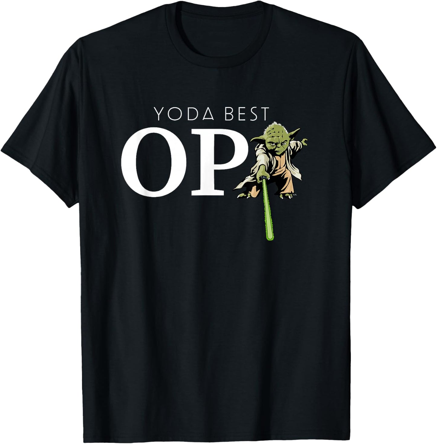 Star Wars Yoda Lightsaber Best Opa Birthday Father’s Day T-Shirt - T-Shirt | Black