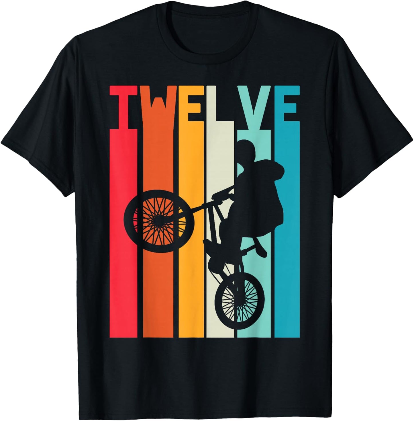 12 Year Old BMX Birthday Gift Party Boys Dirt Biking 12th T-Shirt - T-Shirt | Black