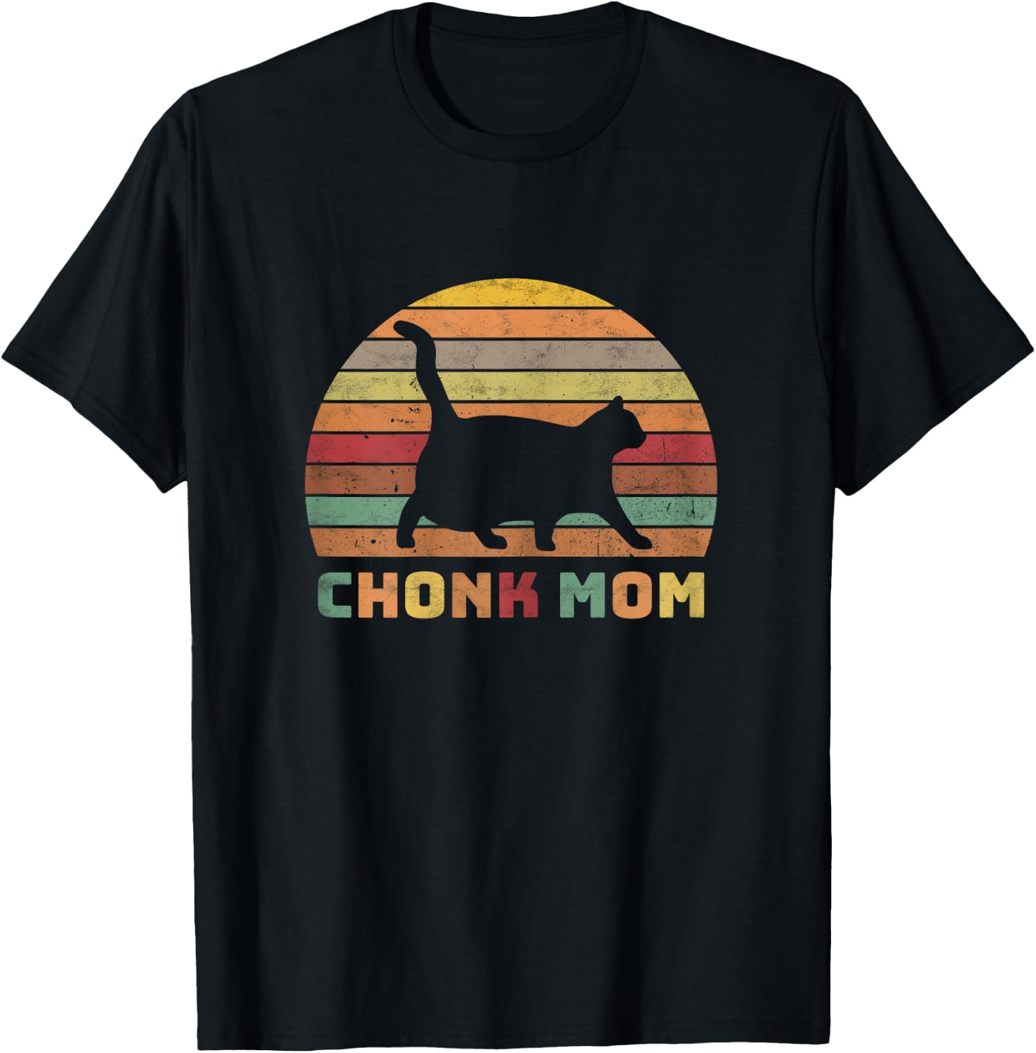Funny Chonk Scale Cat Meme Memes T-Shirt - T-Shirt | Black