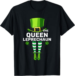 Queen Leprechaun Costume Gift - Matching Family T-Shirt - T-Shirt | Black