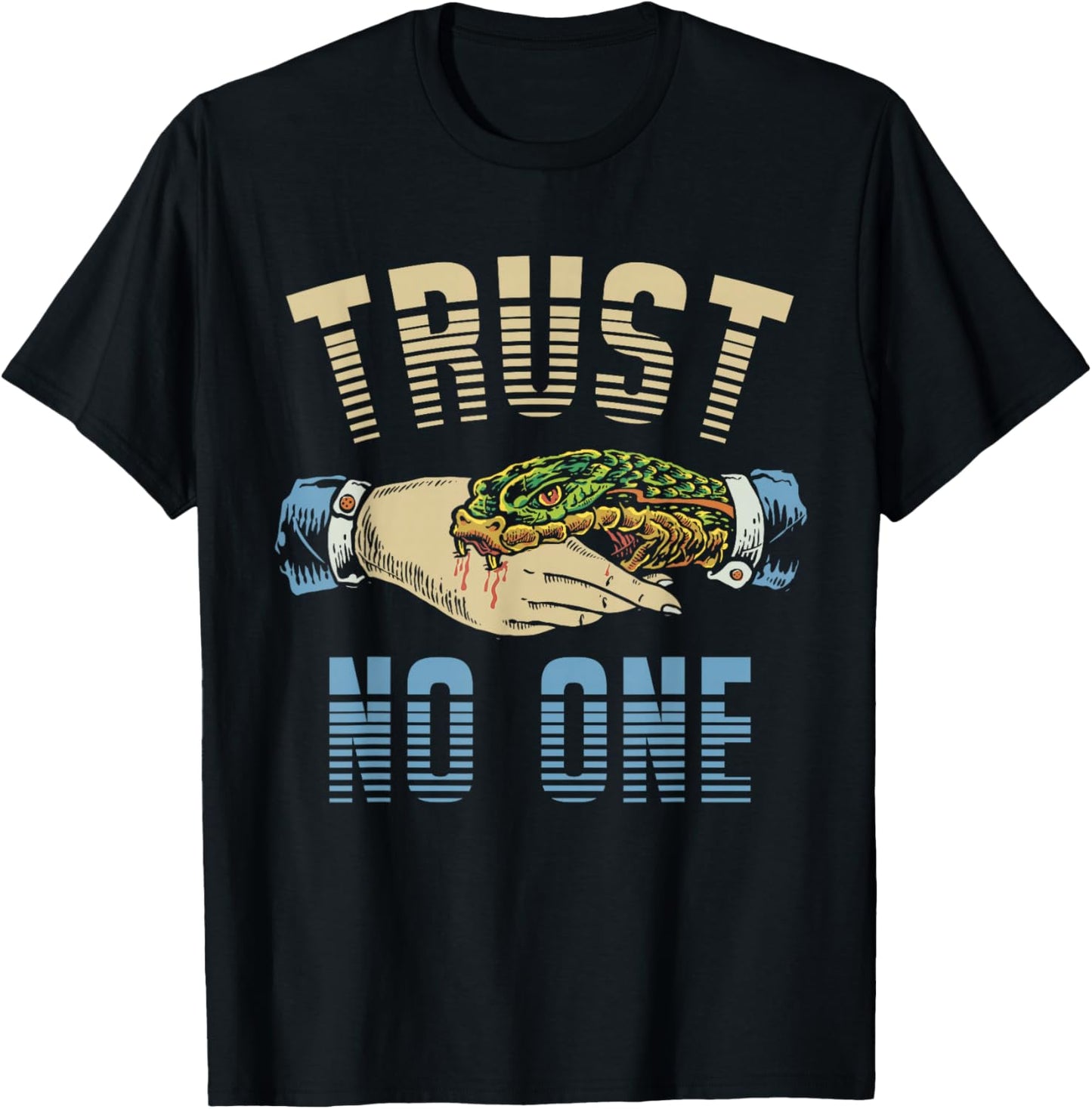 Trust no One - Snake Bite T-Shirt - T-Shirt | Black