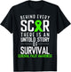 Green Ribbon Behind Every Scar Cerebral Palsy Awareness T-Shirt - T-Shirt | Black