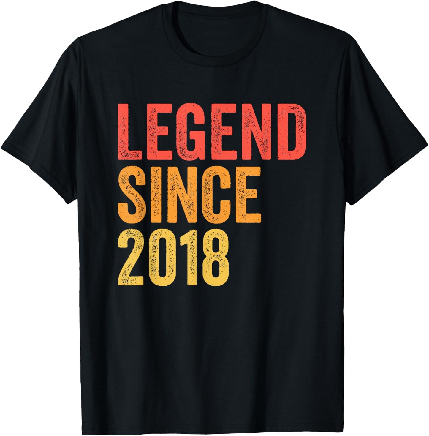 Legend Since 2018 Funny Birthday Year Retro Legend T-Shirt - T-Shirt | Black