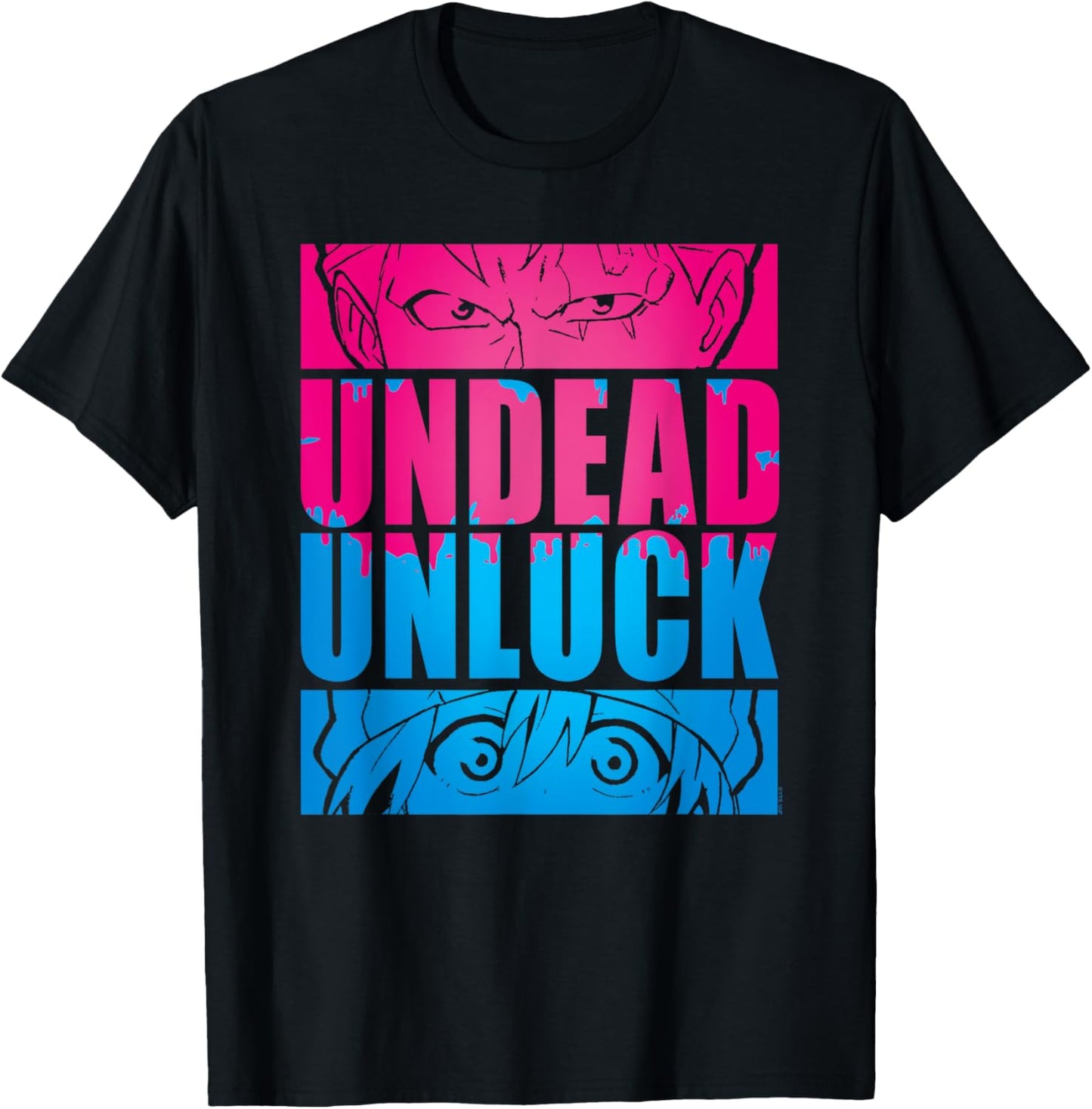 Undead Unluck Andy & Fuuko Eye Panels T-Shirt - T-Shirt | Black