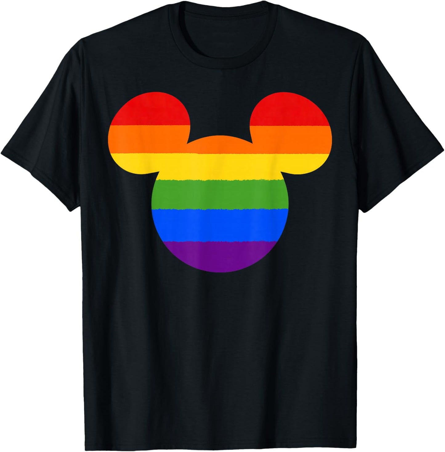 Disney Mickey and Friends Mickey Rainbow Fill Small T-Shirt - T-Shirt | Black