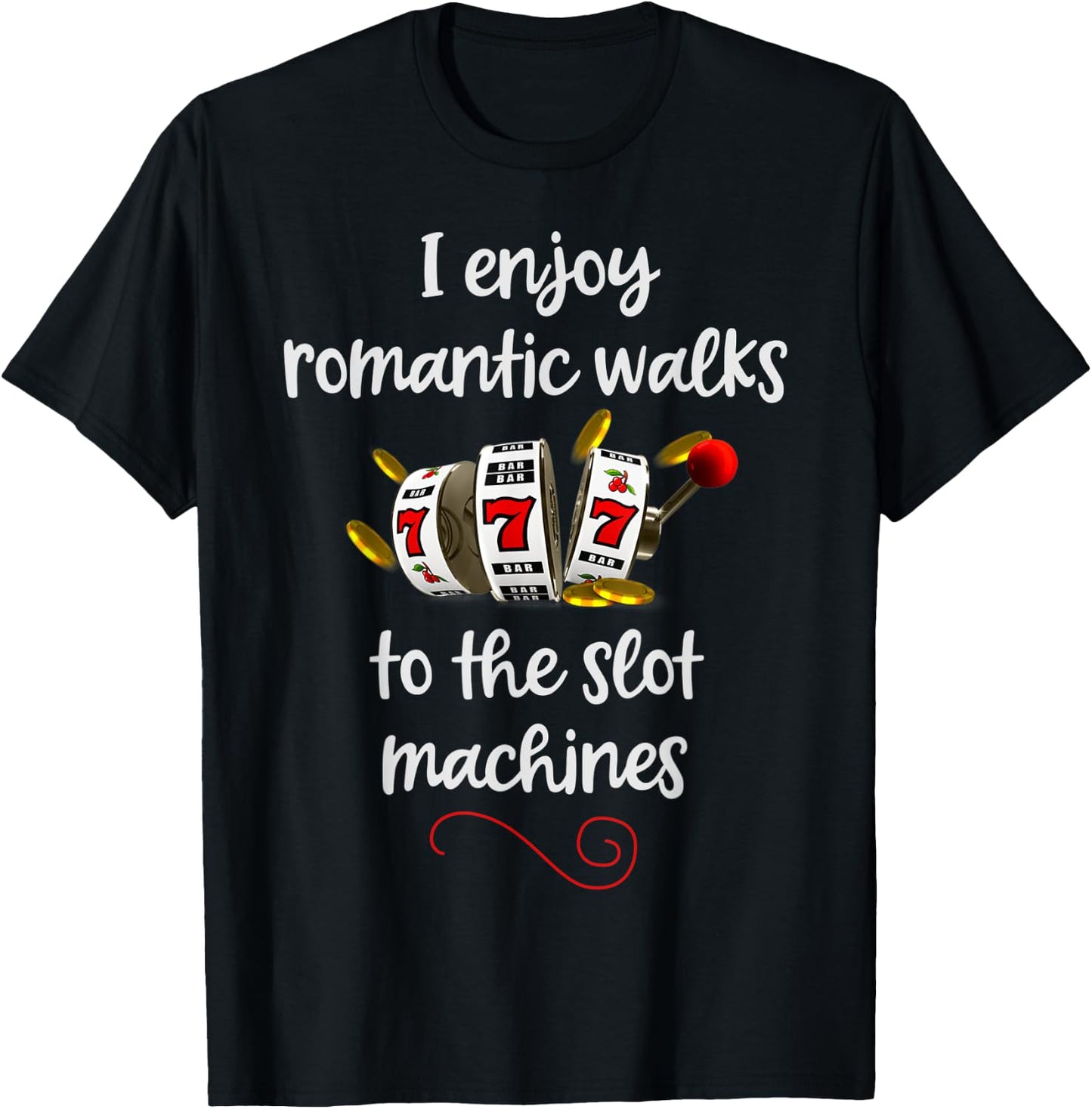 Slot Machine Shirt Vegas Casino Christmas Gift T-Shirt - T-Shirt | Black