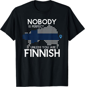 Funny Finnish Scandinavian Culture Gift Finland T-Shirt - T-Shirt | Black
