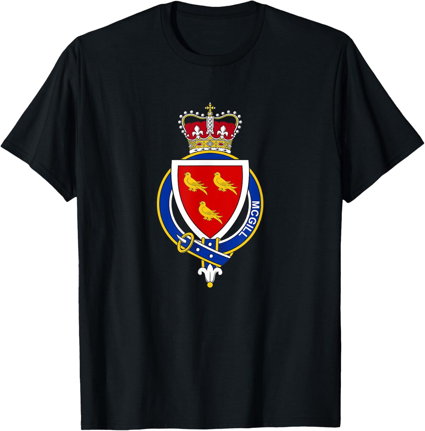 McGill Coat of Arms - Family Crest T-Shirt - T-Shirt | Black