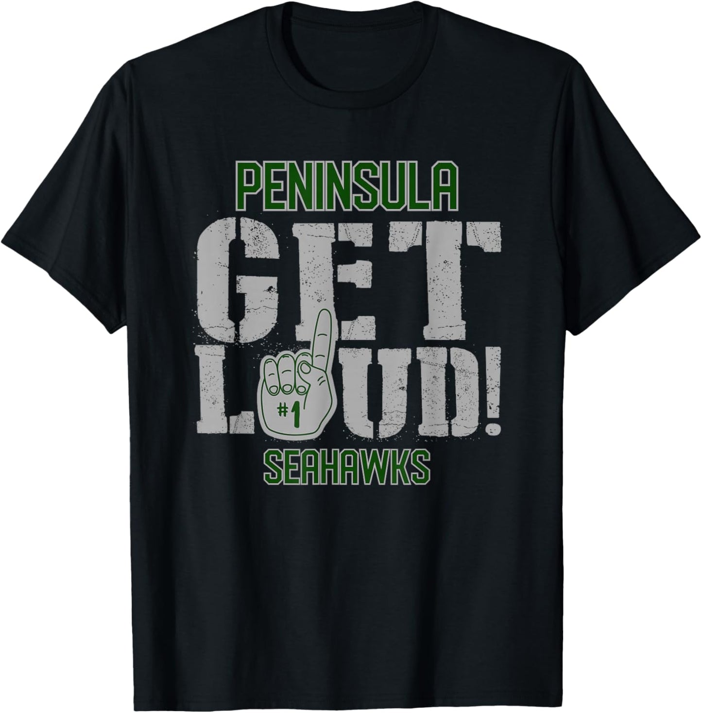 Peninsula High School GET LOUD Seahawks T-Shirt - T-Shirt | Black
