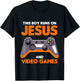This Boy Runs On Jesus And Video Games Christian T-Shirt - T-Shirt | Black