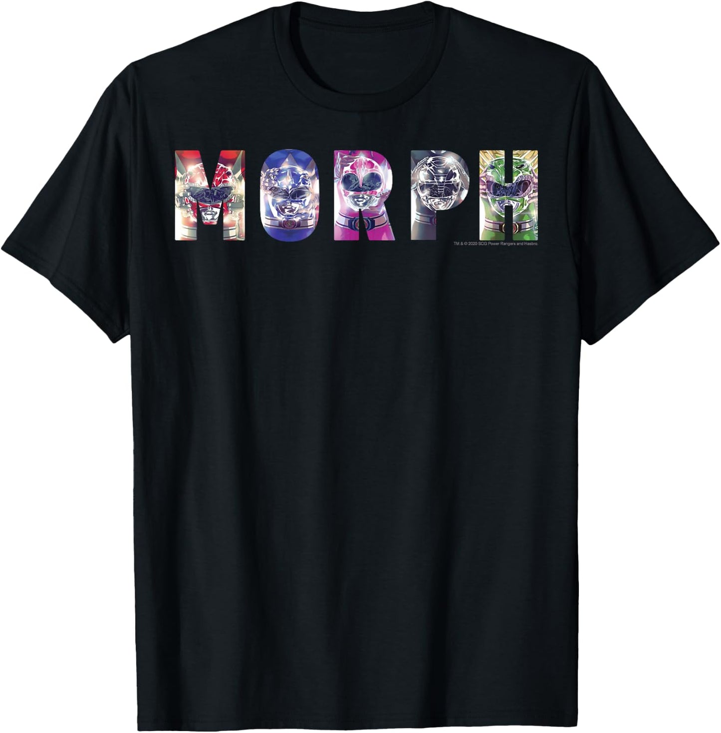 Power Rangers Heroes And Villains Graphic Color Group Poster T-Shirt - T-Shirt | Black