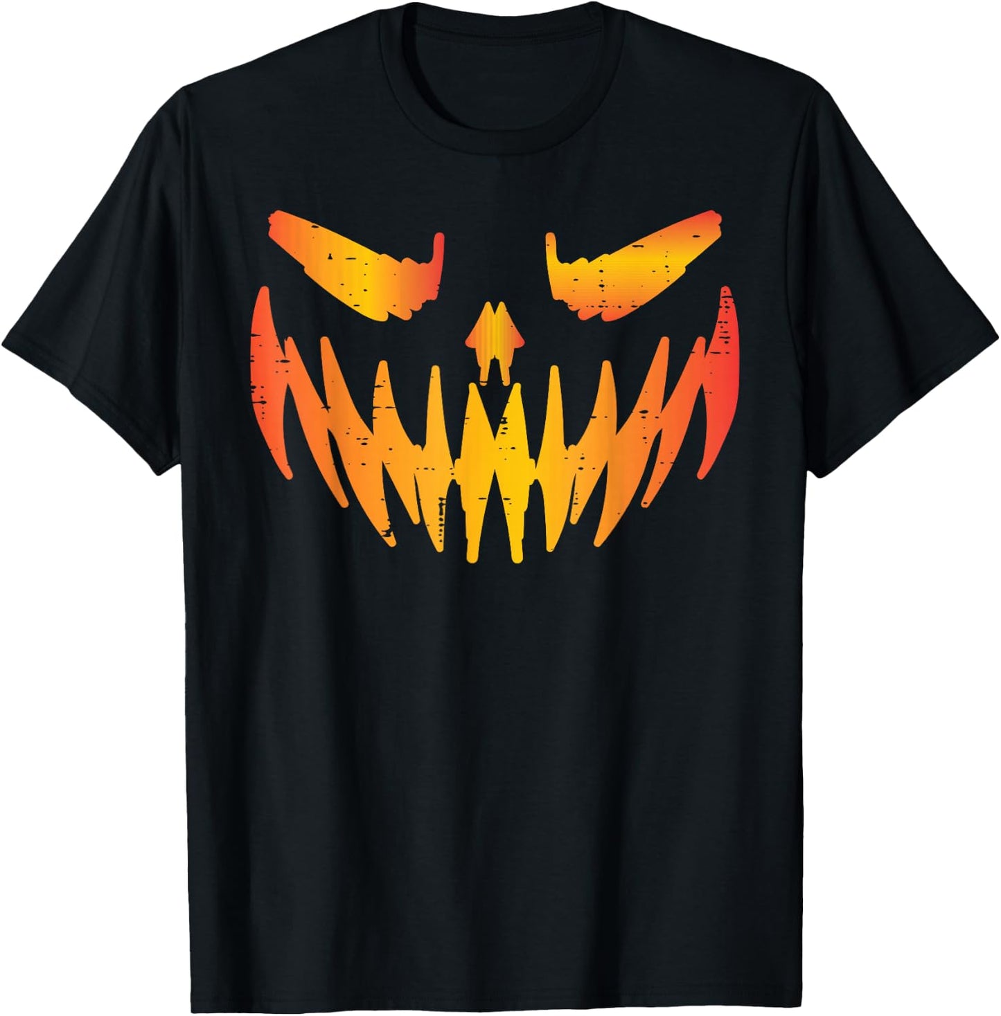 Halloween Jack O Lantern Pumpkin Face Costume Men Women Kids T-Shirt - T-Shirt | Black
