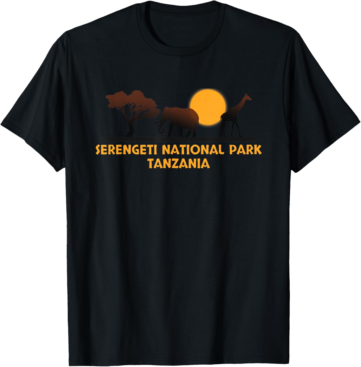 Serengeti National Park Tanzania , Grey, Small T-Shirt - T-Shirt | Black