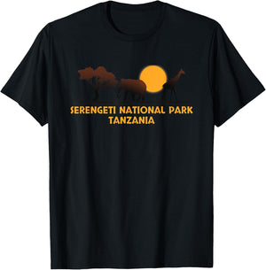 Serengeti National Park Tanzania , Grey, Small T-Shirt - T-Shirt | Black