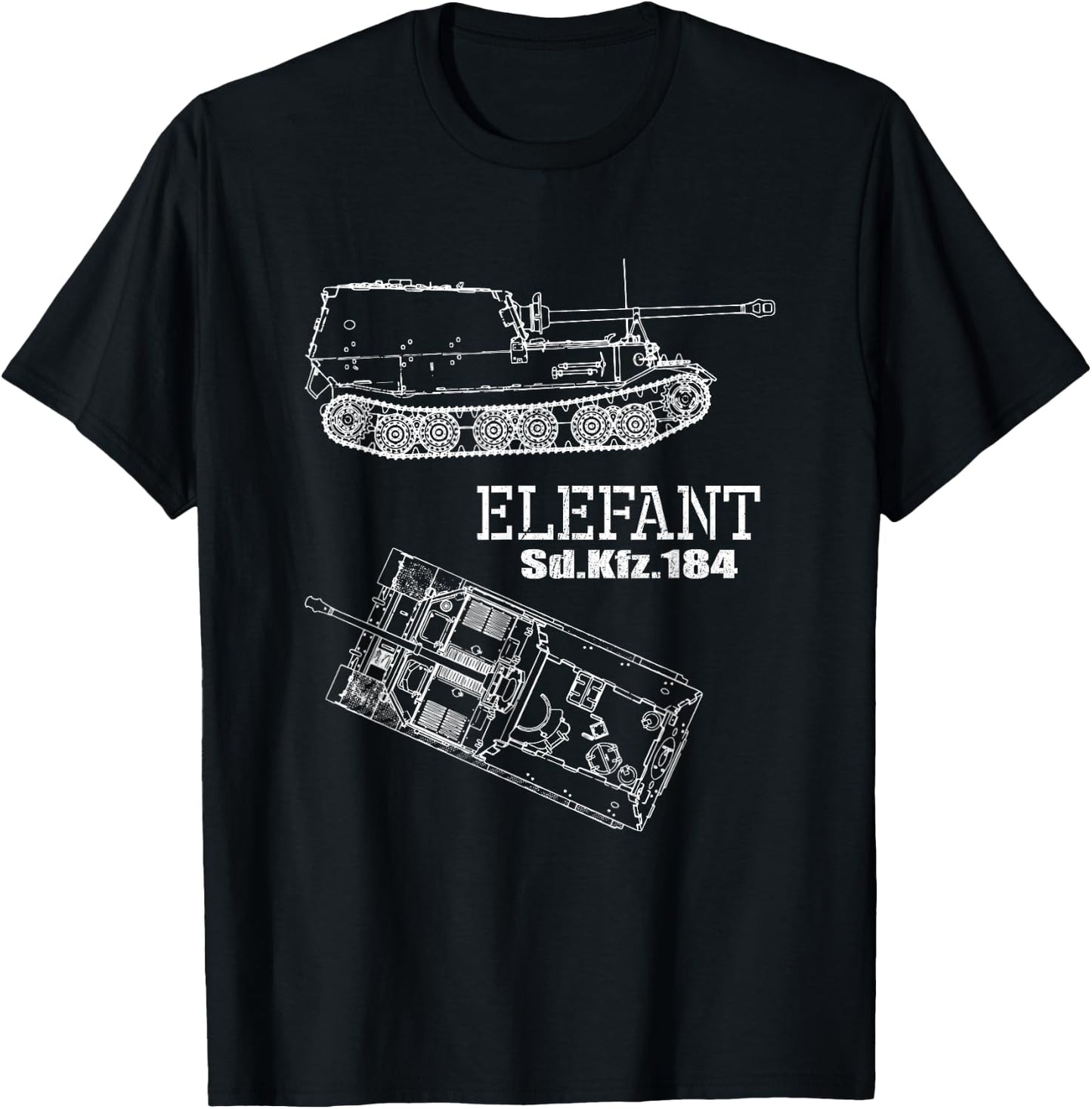 Elephant Ferdinand Panzerjäger Tiger German Wehrmacht WW 2 T-Shirt - T-Shirt | Black