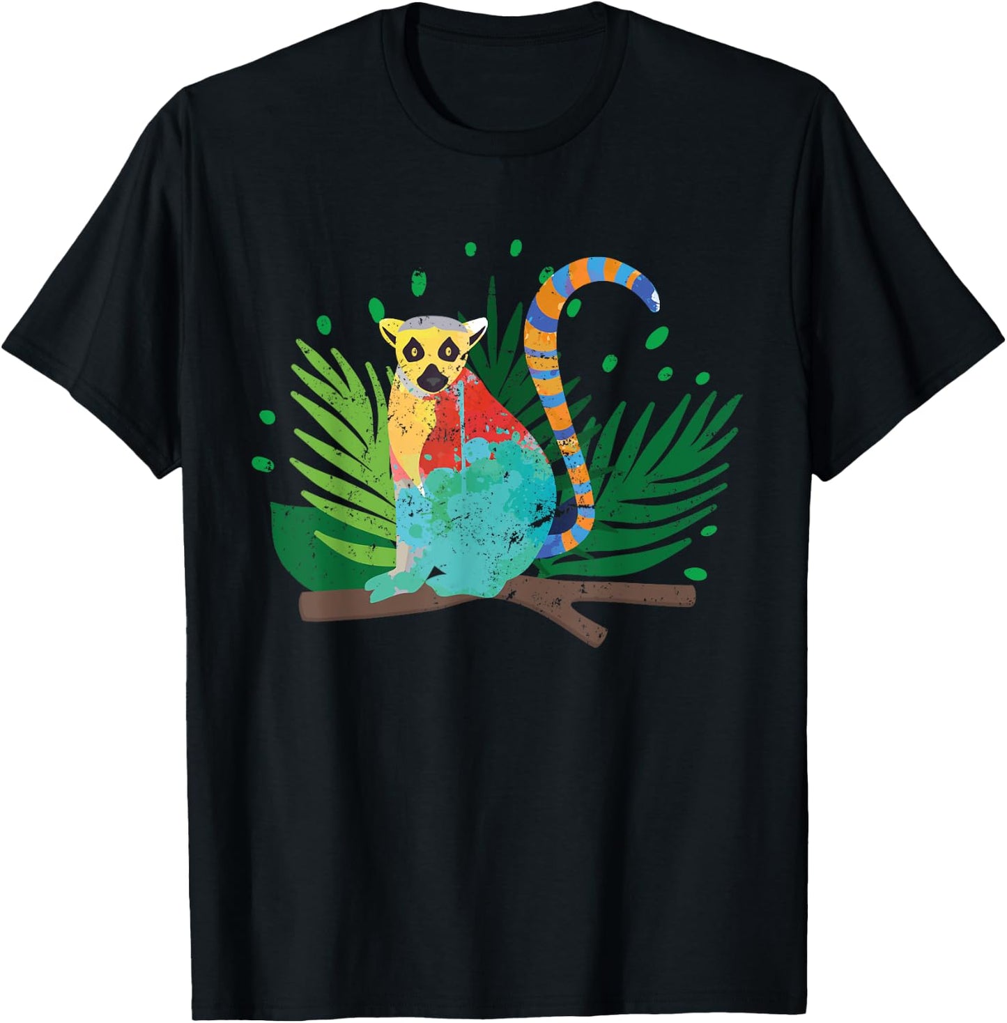 Madagascar Animal Lemur T-Shirt - T-Shirt | Black