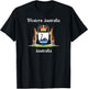 BACK PRINT - Coat of Arms - Western Australia T-Shirt - T-Shirt | Black