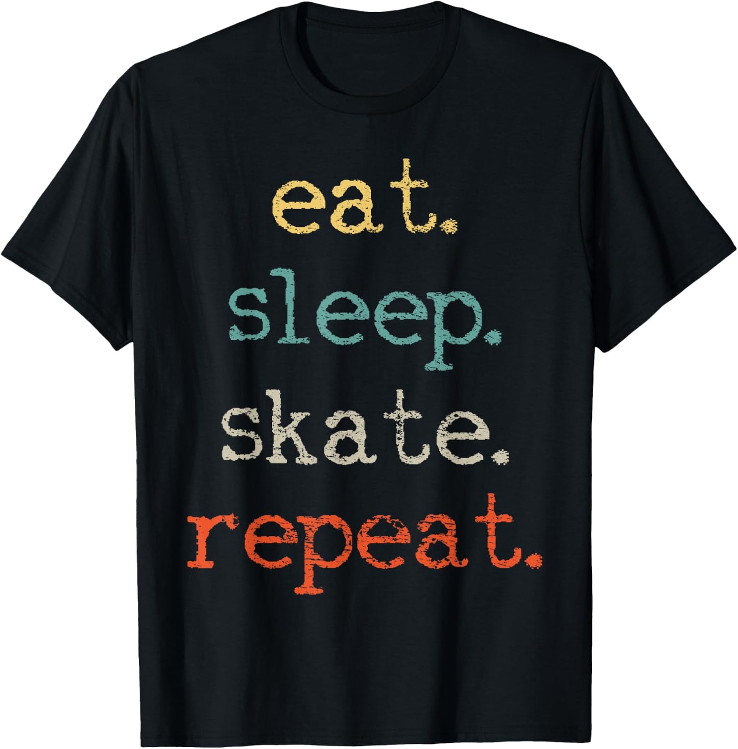 Eat Sleep Skate Repeat T-Shirt - T-Shirt | Black