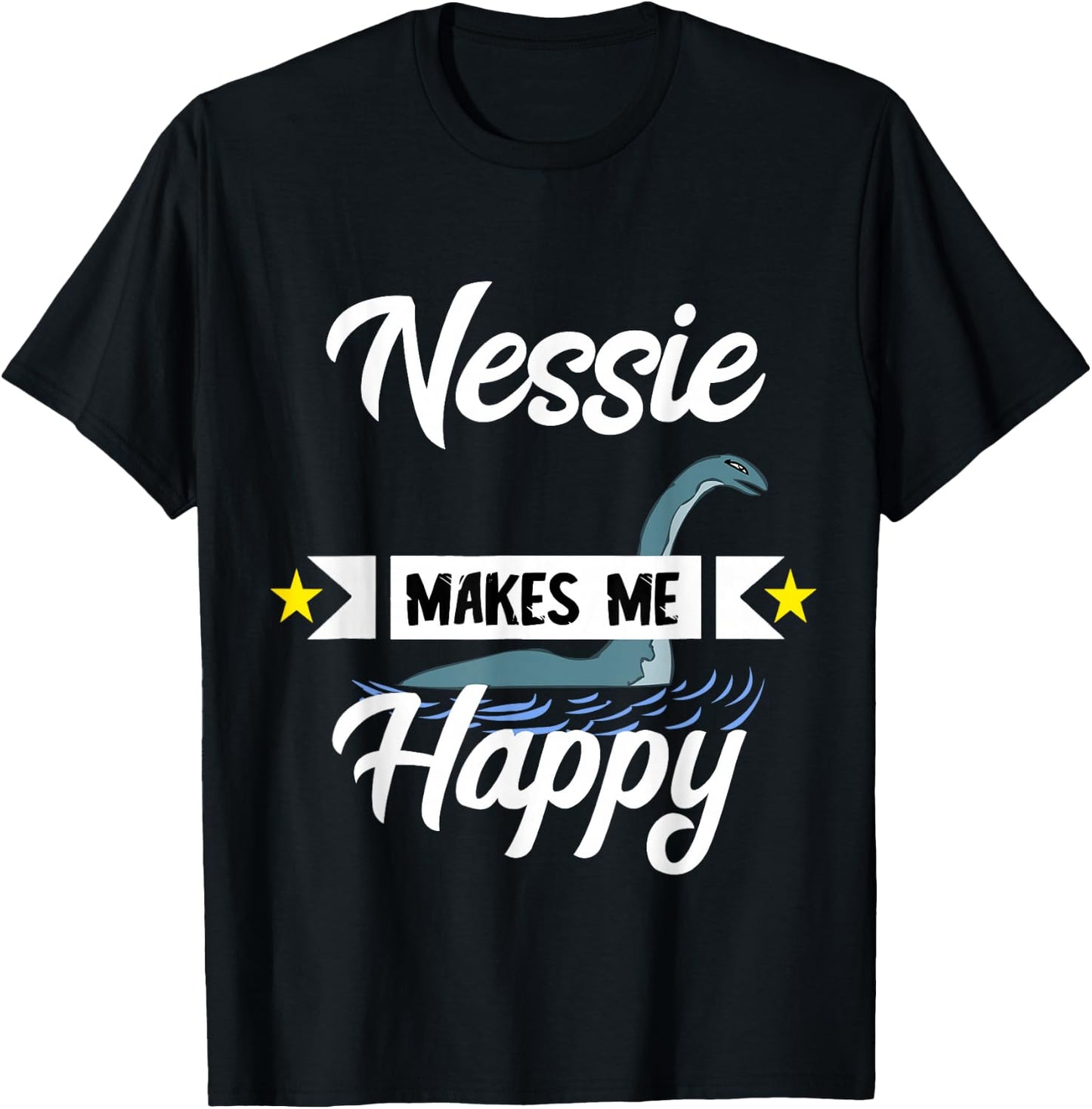 Nessie Macht Mich Glücklich Irish Monster Loch Ness T-Shirt - T-Shirt | Black