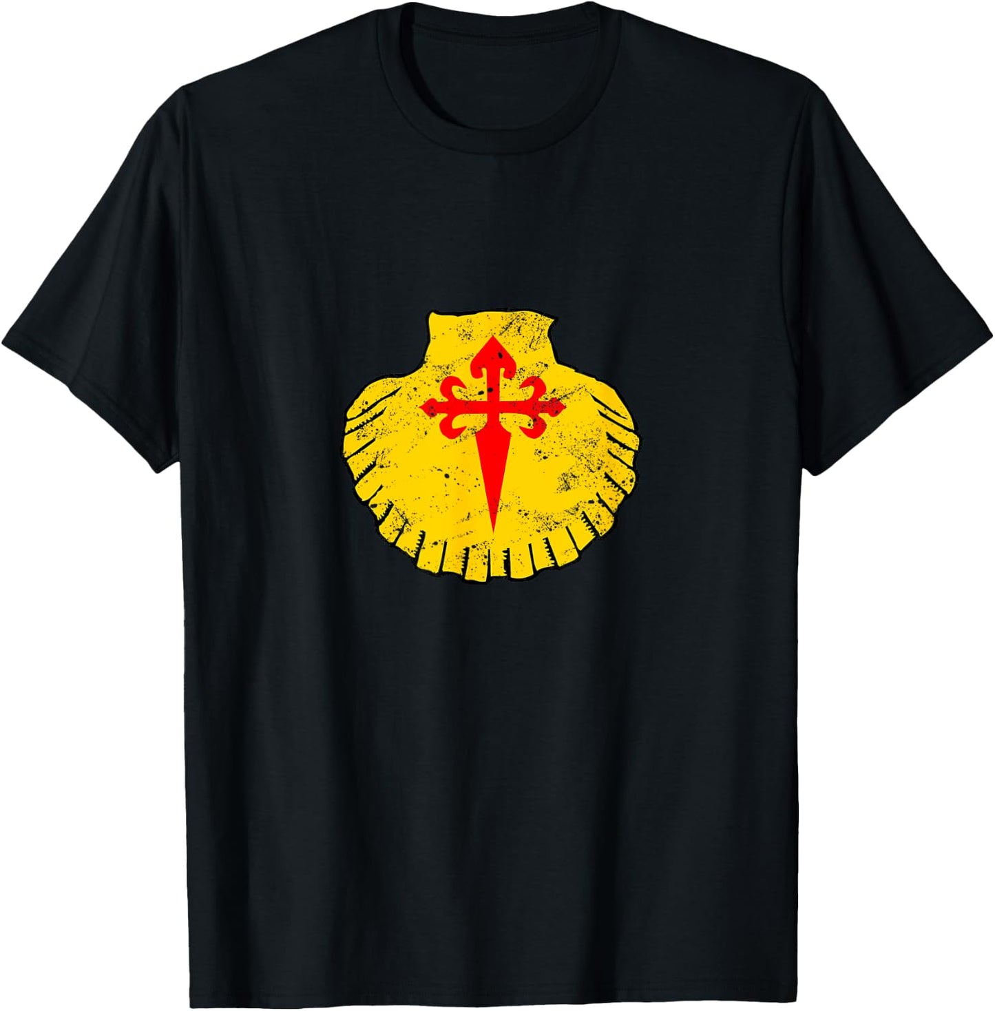 Camino de Santiago Compostela Gift Spain Shell Of St. James T-Shirt - T-Shirt | Black