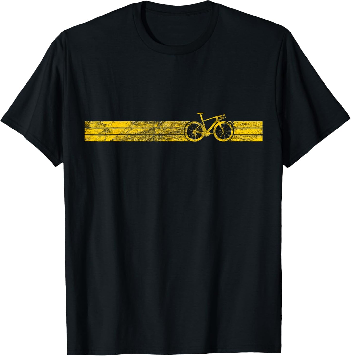 Yellow Winners Funny Racing Gift Cyclist Cycling Bike T-Shirt - T-Shirt | Black