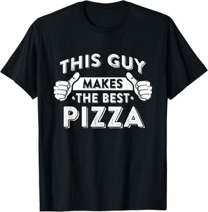 This Guy Makes The Best Pizza - Food Lover Pizza Baker Small T-Shirt - T-Shirt | Black