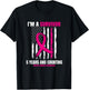 Pink Breast Cancer Survivor Gifts 5 Years Free American Flag T-Shirt - T-Shirt | Black