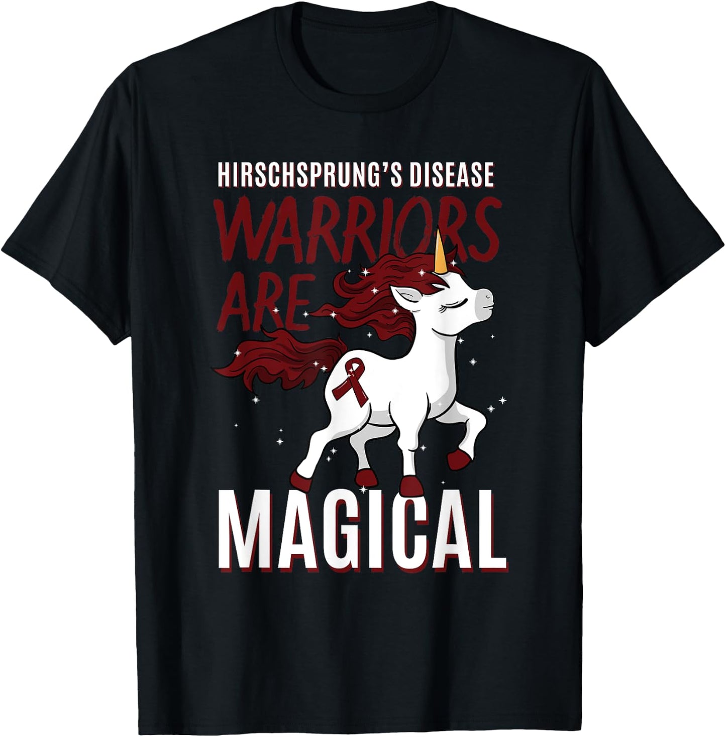 Hirschsprung's Disease Unicorn Intestinal Disorder Gift T-Shirt - T-Shirt | Black