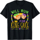 Mardi Gras Running Will Run for King Cake Funny Runner T-Shirt - T-Shirt | Black