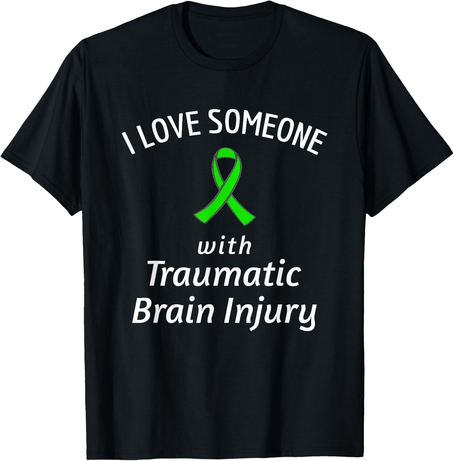 Brain Injury Raise Awareness Love Someone Traumatic Ribbon T-Shirt - T-Shirt | Black