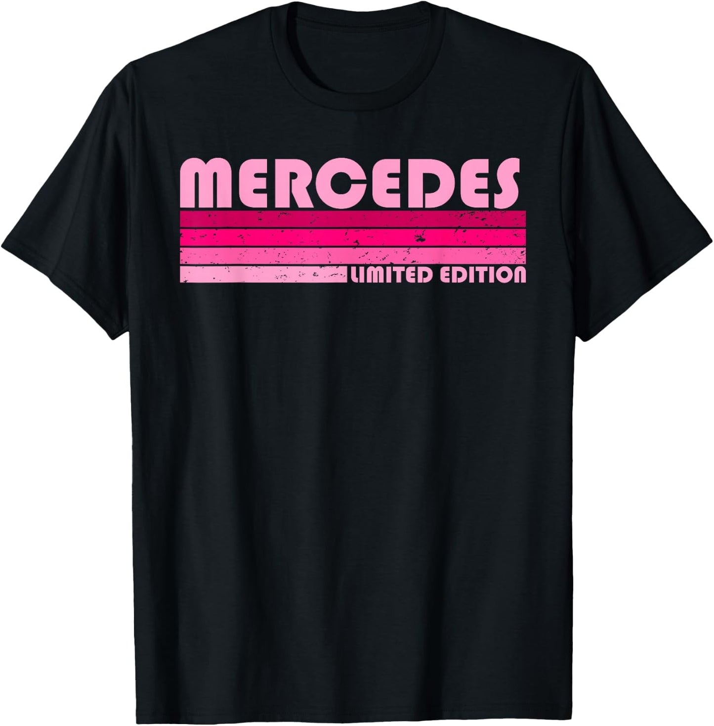 Mercedes Name Personalized Retro Vintage 80s 90s Birthday T-Shirt - T-Shirt | Black