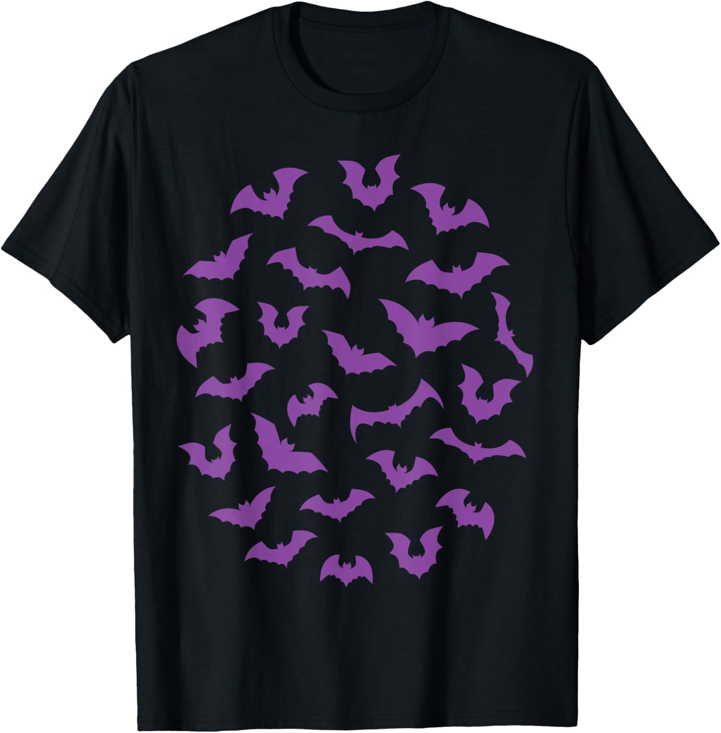 Pastel goth purple spooky bats punk witch T-Shirt - T-Shirt | Black