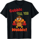 Vintage Retro Gobble Till You Wobble Apparel T-Shirt - T-Shirt | Black
