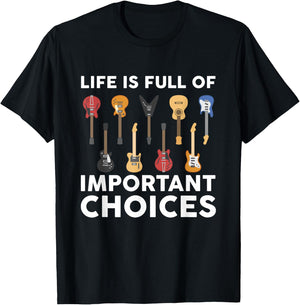 Funny Guitarist Guitar Player Music Lover Gift Women Short Sleeve T-Shirt - T-Shirt | Black