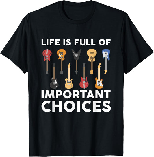 Funny Guitarist Guitar Player Music Lover Gift Women Short Sleeve T-Shirt - T-Shirt | Black