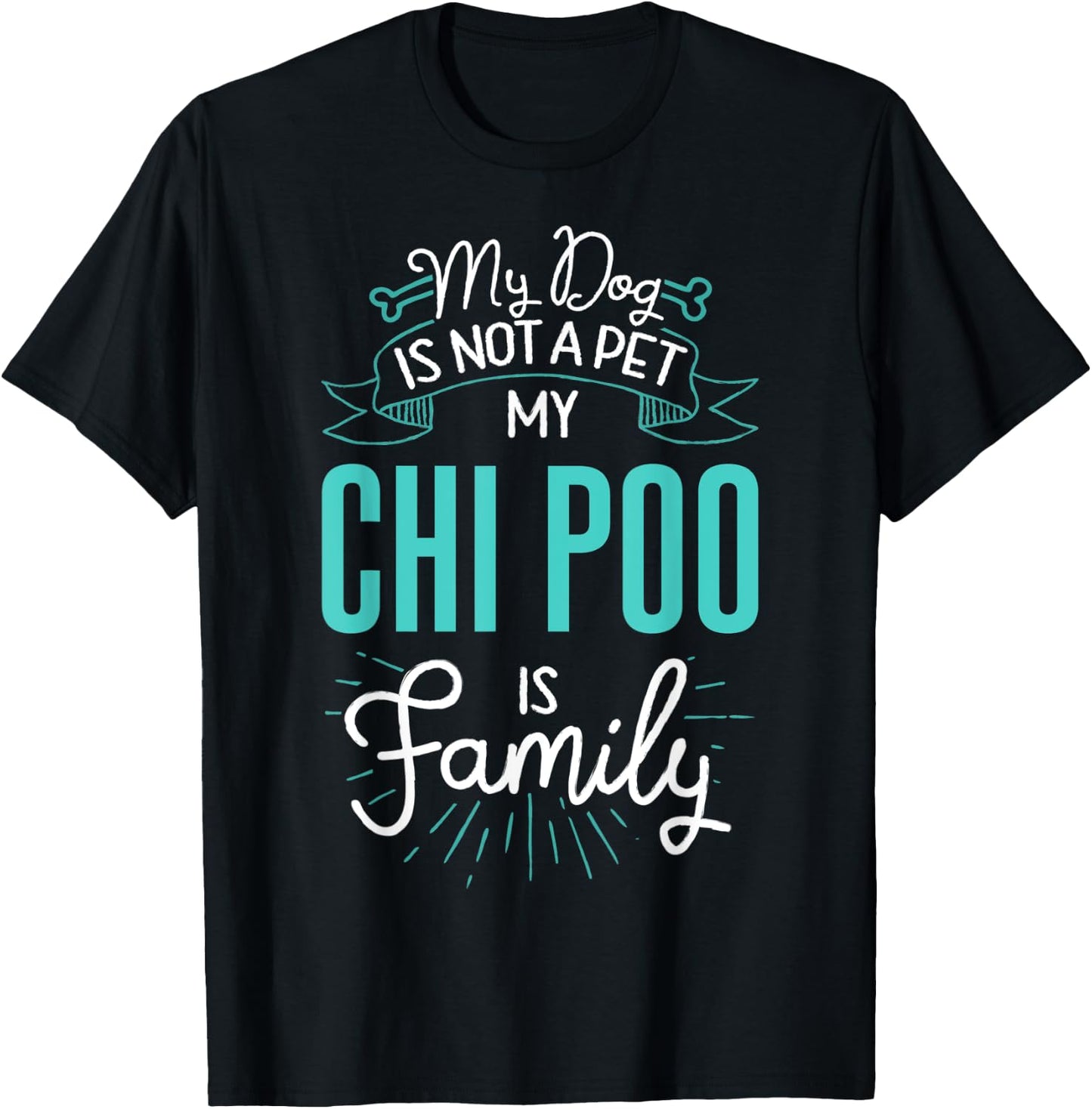 Cute Chi Poo Shirt Family Dog Gift Men T-Shirt - T-Shirt | Black