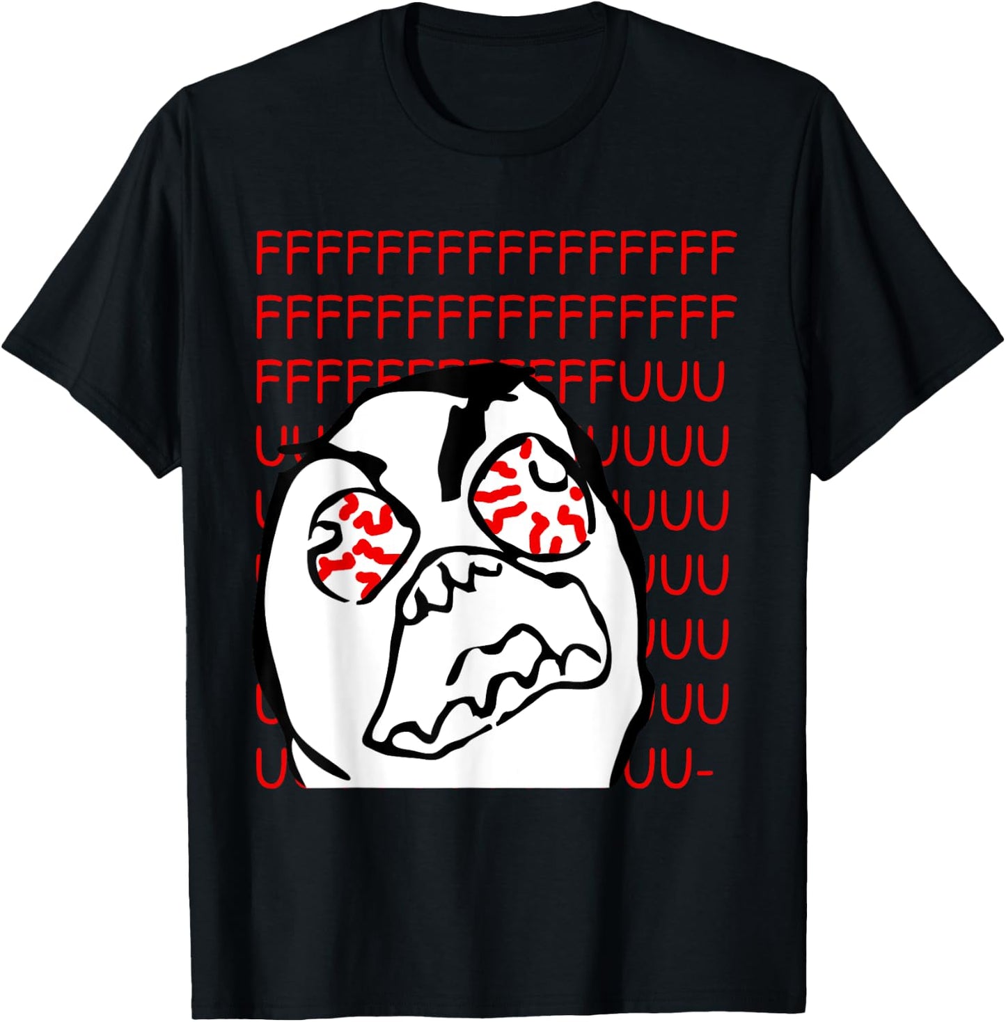 Angry Rage Guy Parody Meme T-Shirt - T-Shirt | Black