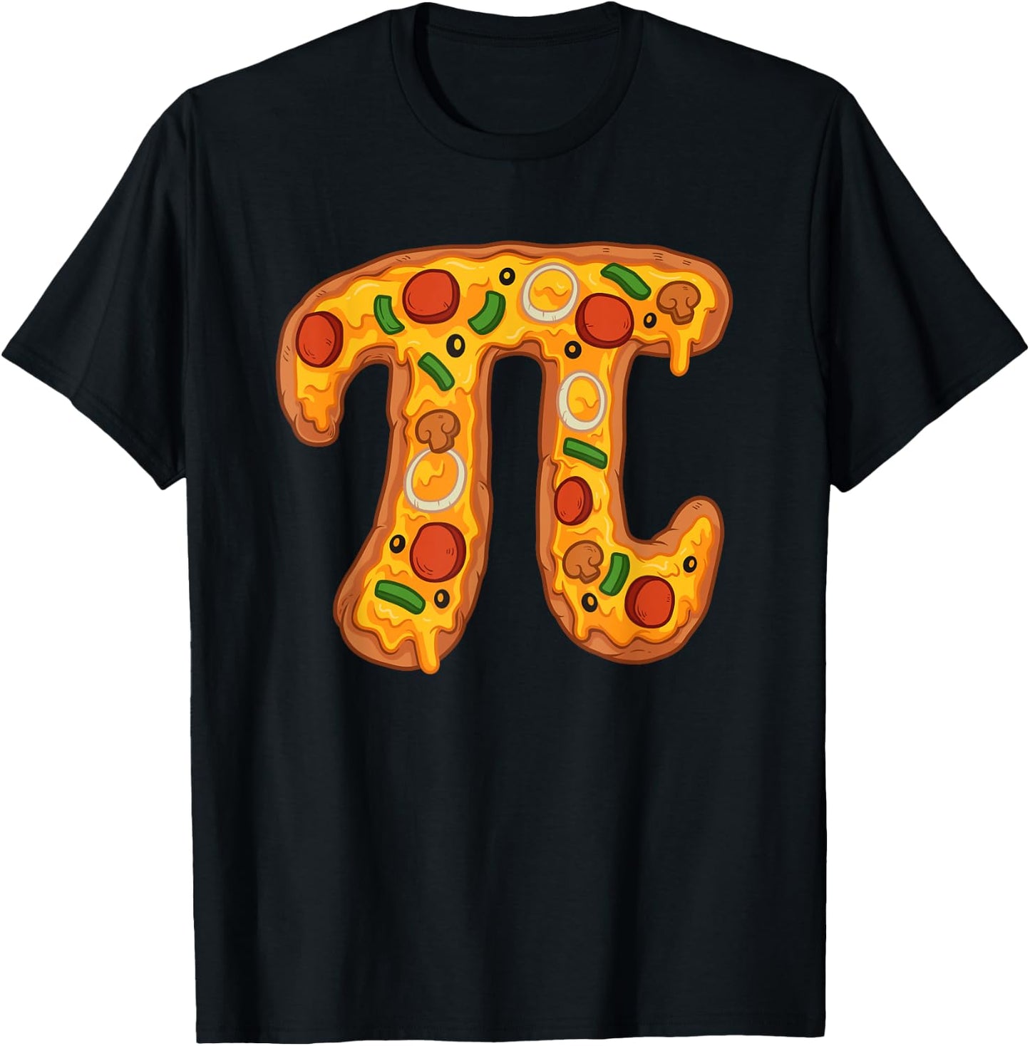 Funny Pi Day Pizza Pie Math Club Joke T-Shirt - T-Shirt | Black