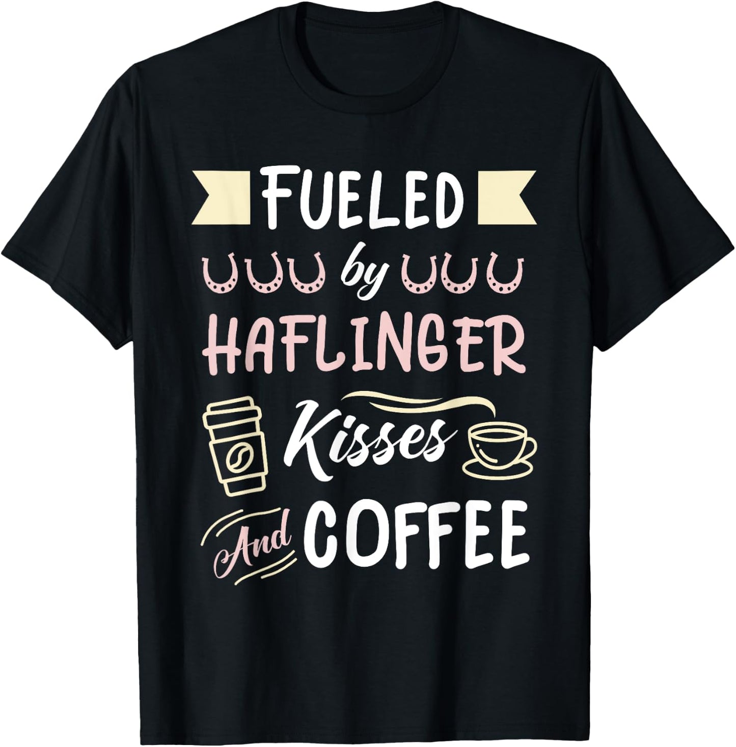 Haflinger Horse Mom Coffee Lover T-Shirt - T-Shirt | Black